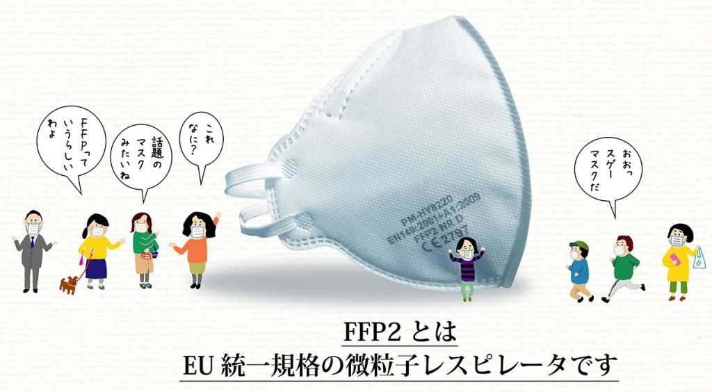 再び需要が高まっている欧州統一規格の微粒子レスピレータ「FFP2」。